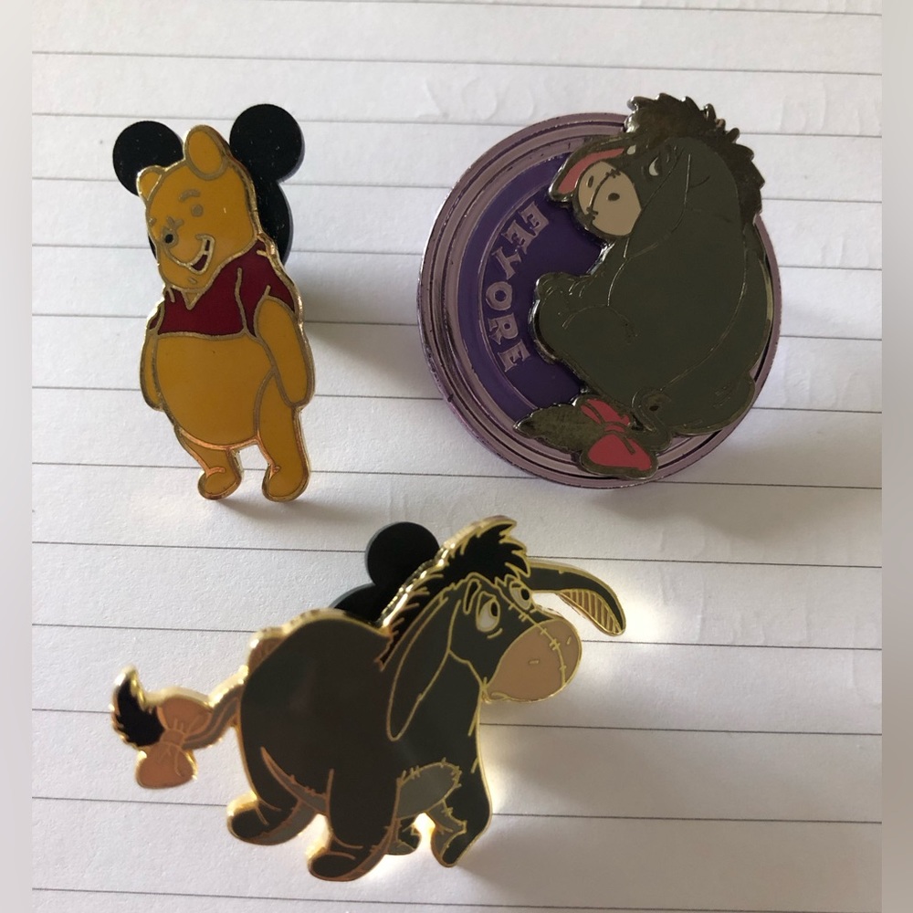 Winnie the Pooh and Eeyore Pins